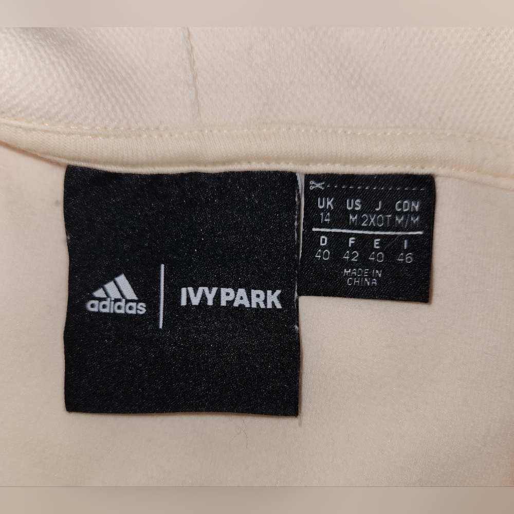 Adidas x Ivy Park Hoodie, Ecru Tint | Maroon, Unisex M - Picture 5 of 9